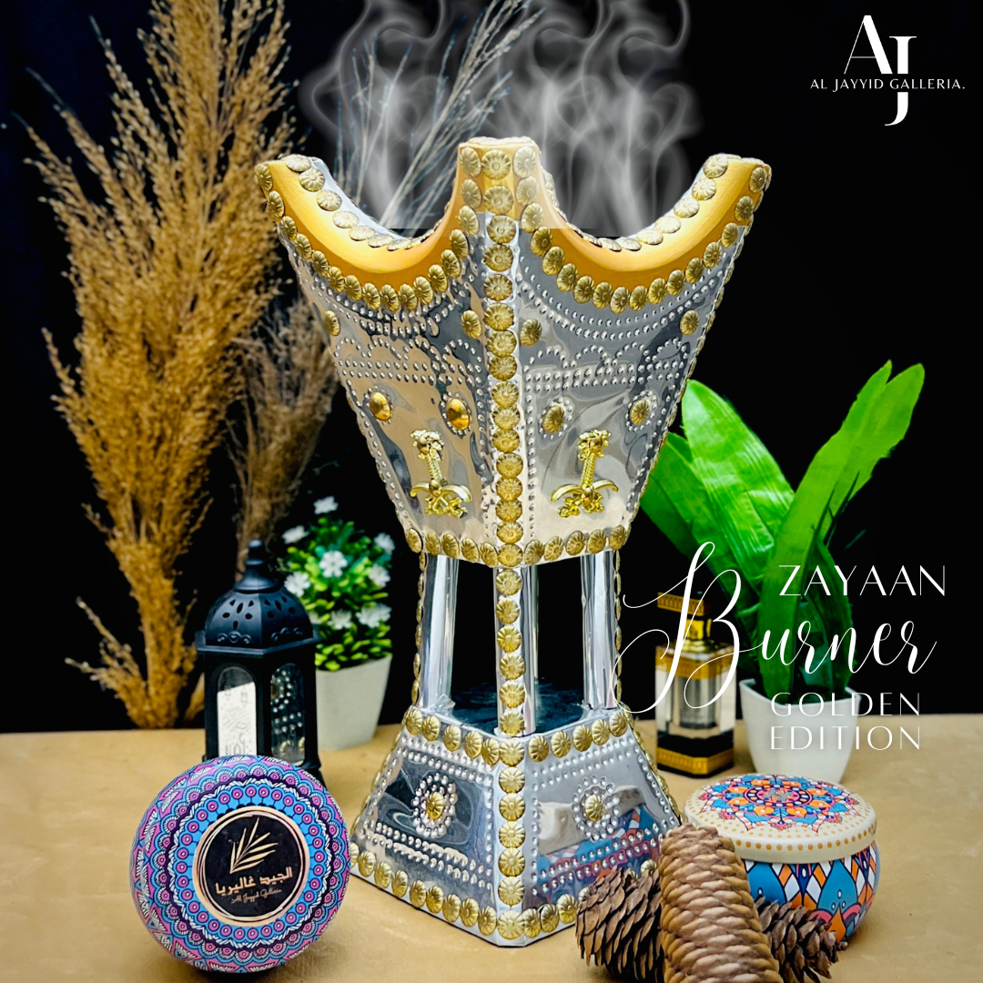 Zayaan Bakhoor Burner | With FREE Bakhoor Jars + Lighter + Coal Packet