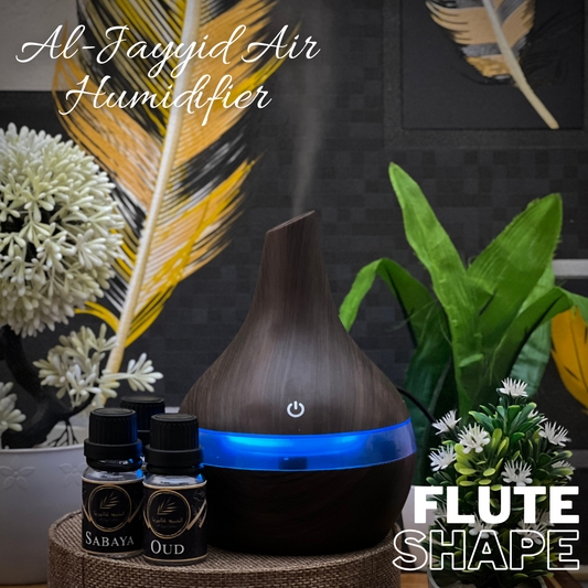 FLUTE SHAPE Air Humidifier with 3 Free Fragrances | Oud, Sabaya, Desire.