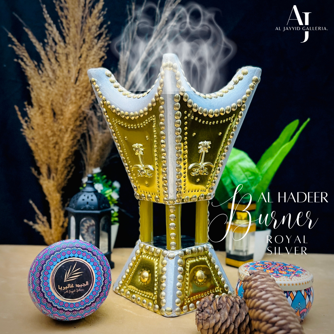 Al-Hadeer 'الحدير' Bakhoor Burner | With FREE Bakhoor Jars + Lighter + Coal Packet