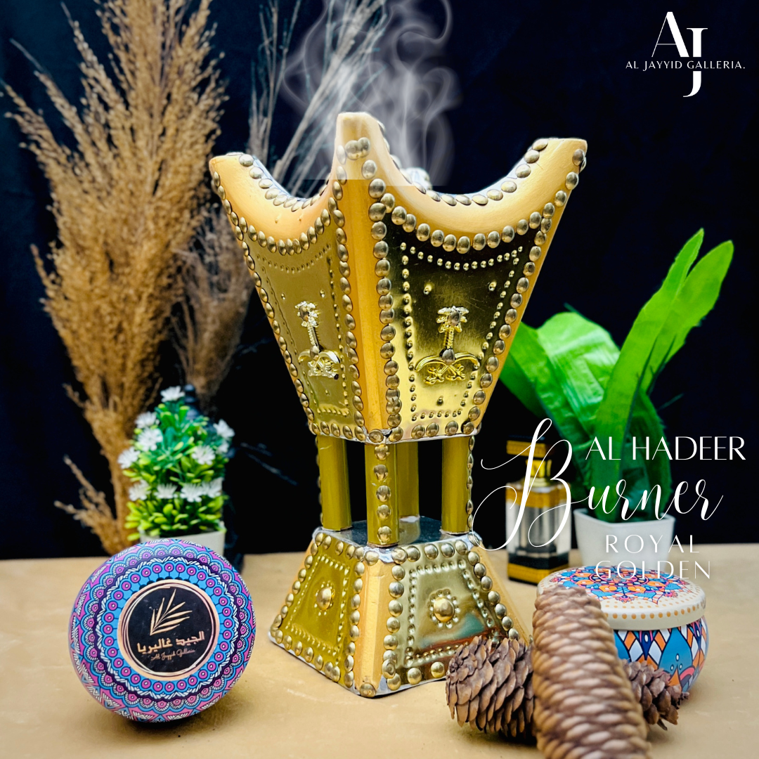 Al-Hadeer 'الحدير' Bakhoor Burner | With FREE Bakhoor Jars + Lighter + Coal Packet