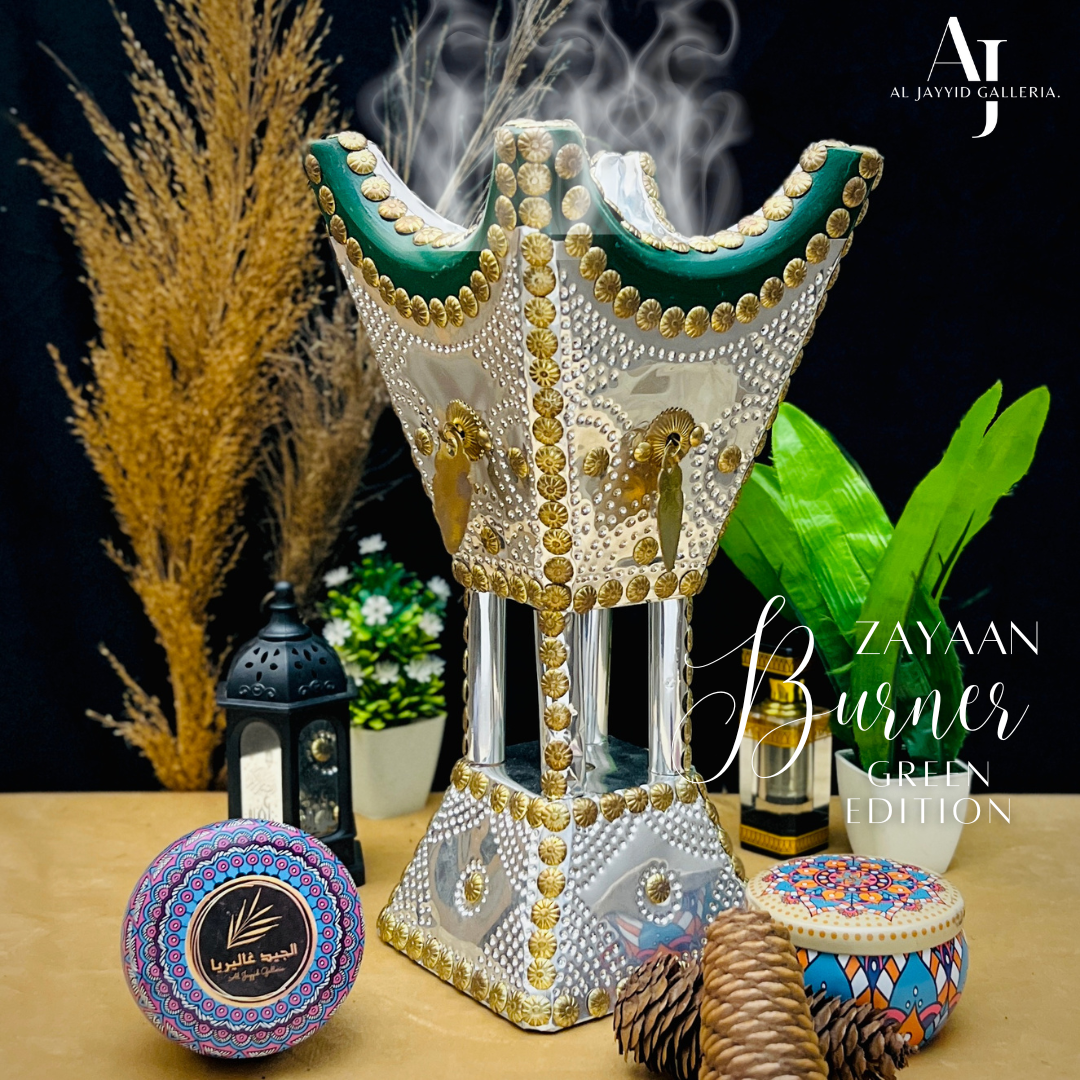 Zayaan Bakhoor Burner | With FREE Bakhoor Jars + Lighter + Coal Packet