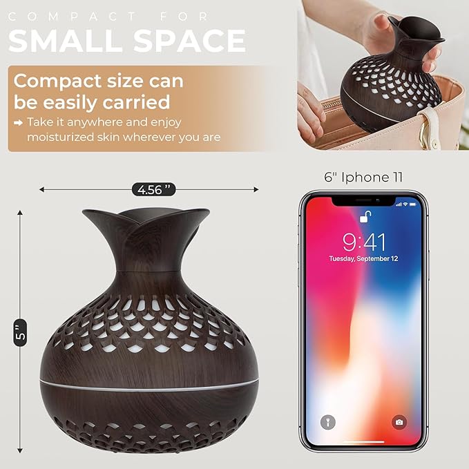 Flower Shape Air Humidifier || Flower (DarkWood)