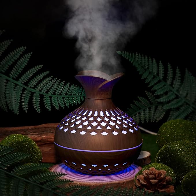 Flower Shape Air Humidifier || Flower (DarkWood)