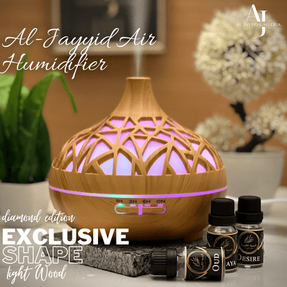 Exclusive Shape (DIAMOND-EDITION) Air Humidifier with 3 free fragrances | Oud, Sabaya, Desire