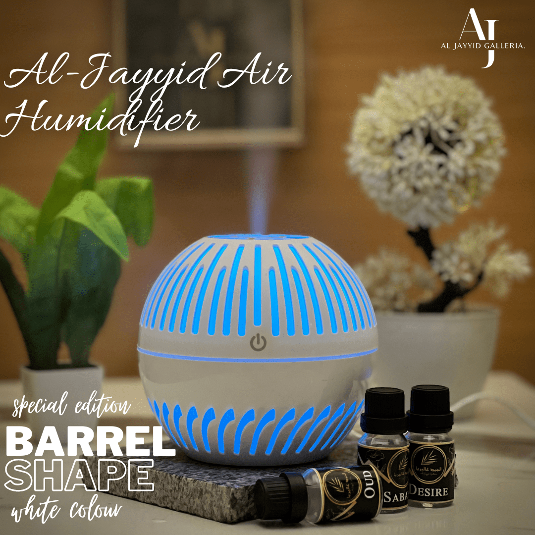 BARREL SHAPE (SPECIAL EDITION) Air Humidifier with 3 Free Fragrances | Oud, Sabaya & Desire.