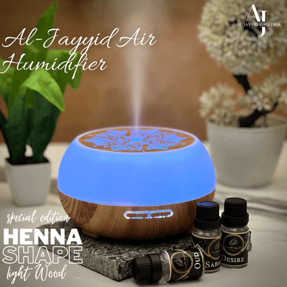 HENNA SHAPE Air Humidifier with 3 free fragrances | Oud, Sabaya, Desire