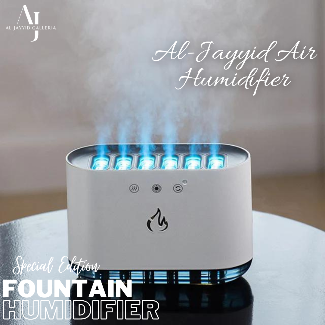 Fountain Dancing Air Humidifier with 3 Free Fragrances | Oud, Sabaya, Desire.