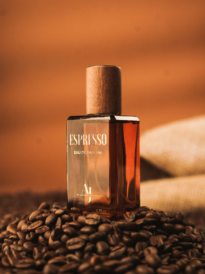 "Heart notes of rich, aromatic coffee in Espresso perfume"