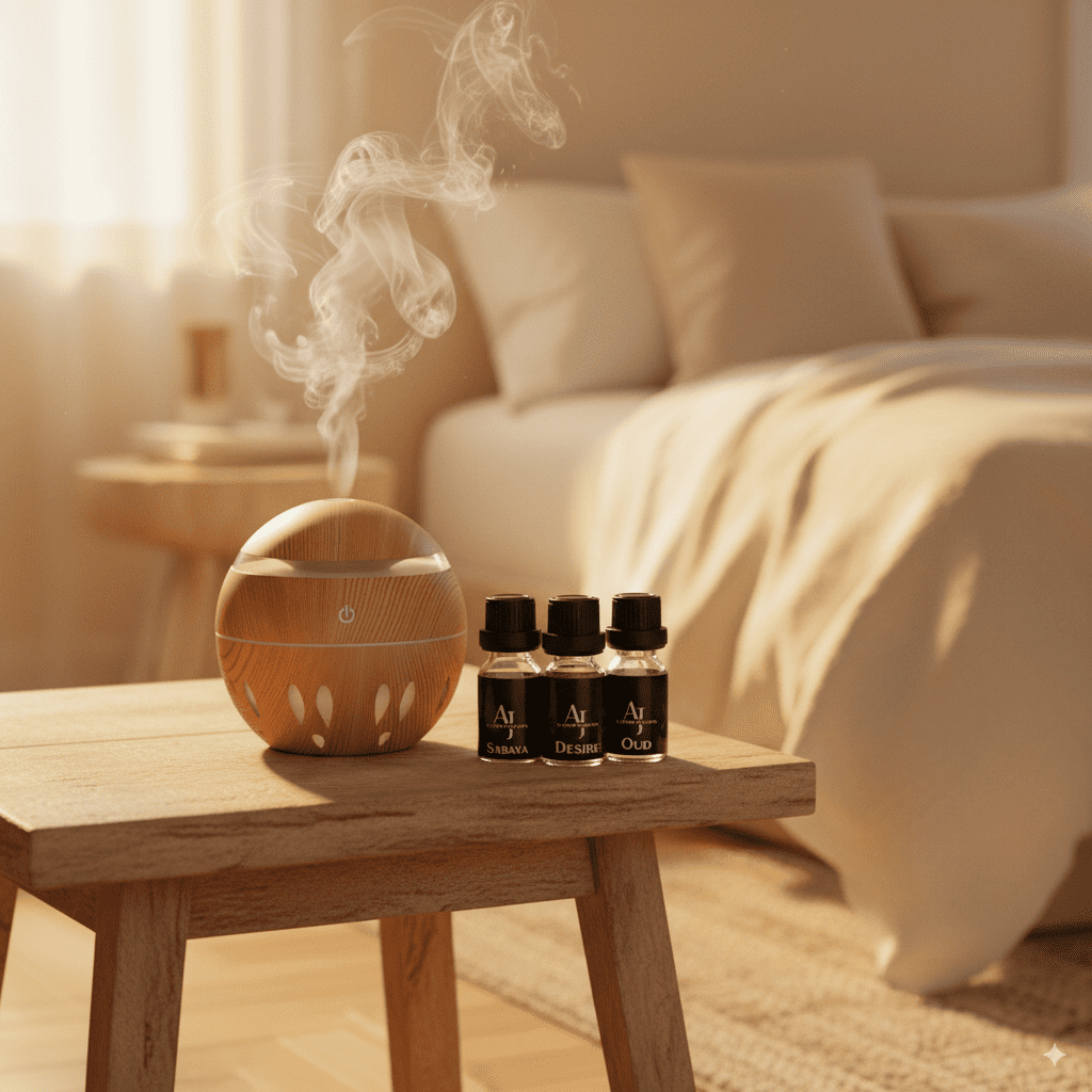 ROUND-DARK WOOD Air Humidifier