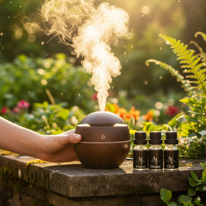 ROUND-DARK WOOD Air Humidifier