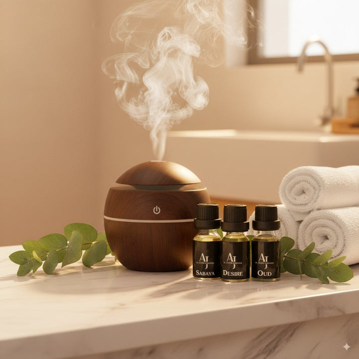 ROUND-DARK WOOD Air Humidifier