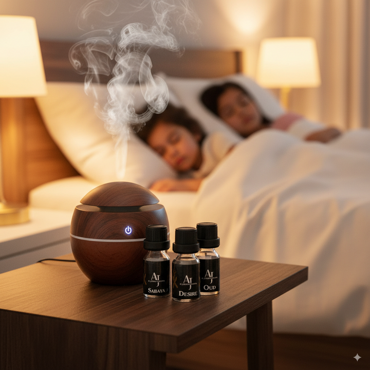 ROUND-DARK WOOD Air Humidifier