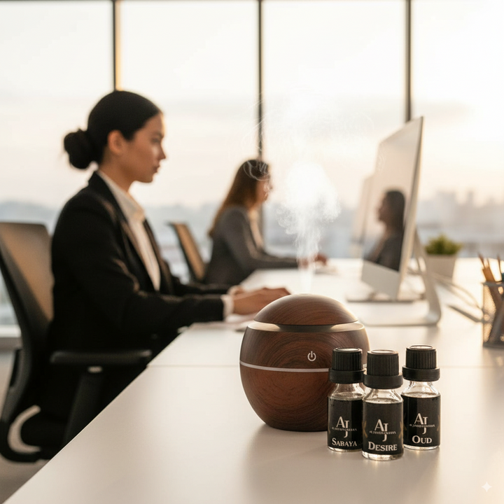 ROUND-DARK WOOD Air Humidifier