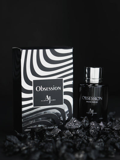 "Luxurious Obsession perfume merging deep woods and radiant blooms"