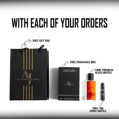 Unity Blend perfume with free fragrance box, gift bag & 3ml bottle.