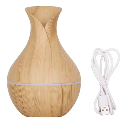 protable VASE-LIGHT WOOD air humidifier with with free cable.