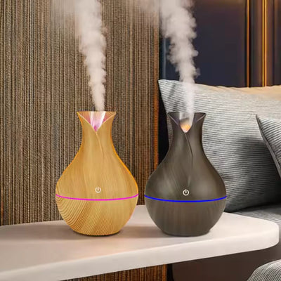 VASE-LIGHT WOOD air humidifier with two colors for homes in Pakistan