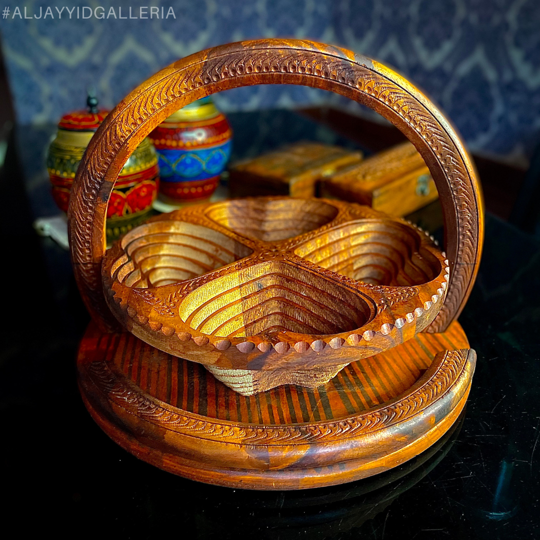 Wooden Organizer Basket | Round Love